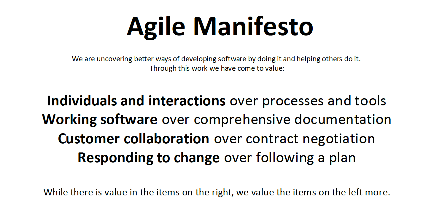 The Agile Manifesto